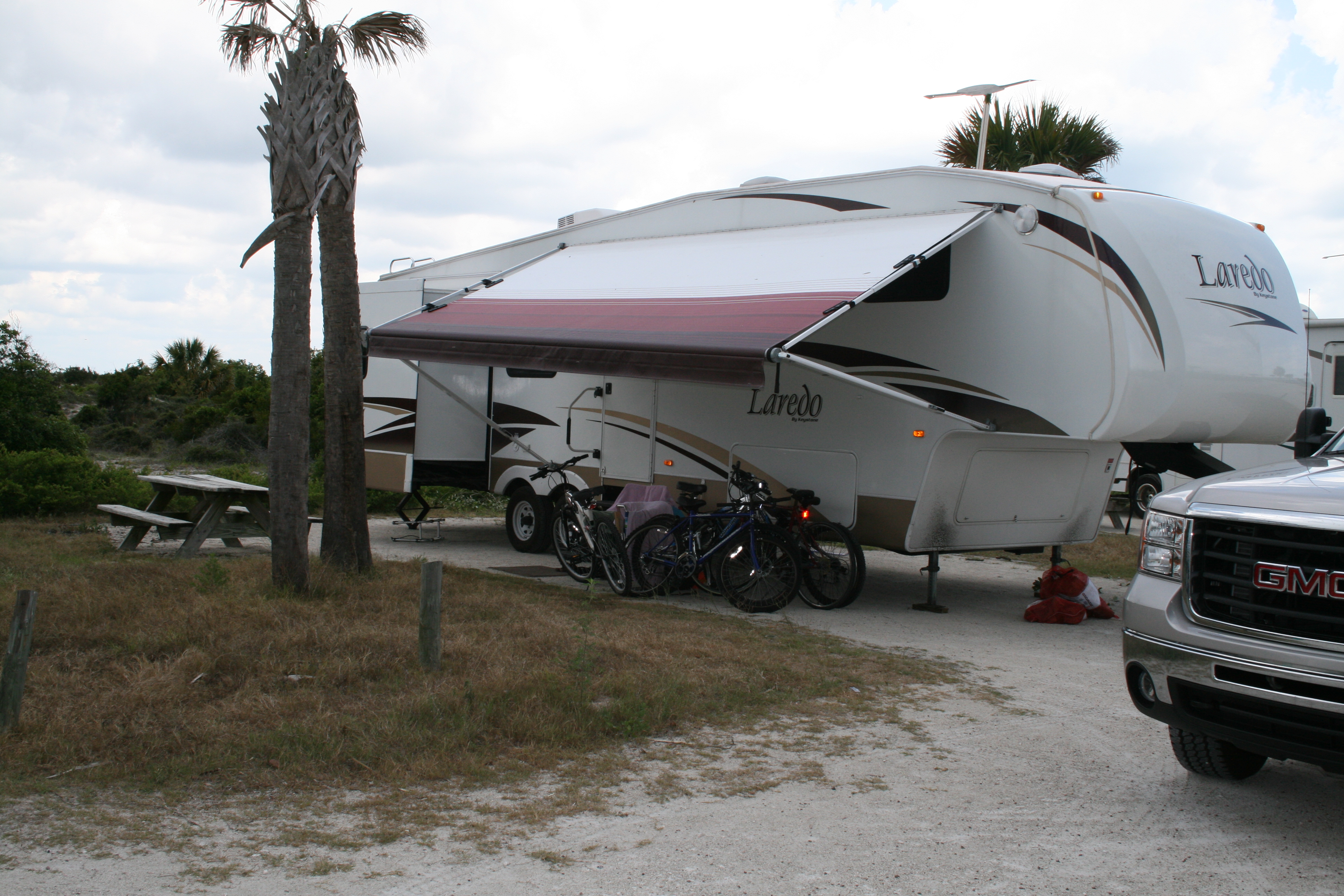 Fort Clinch SP (our site in beach camping area)