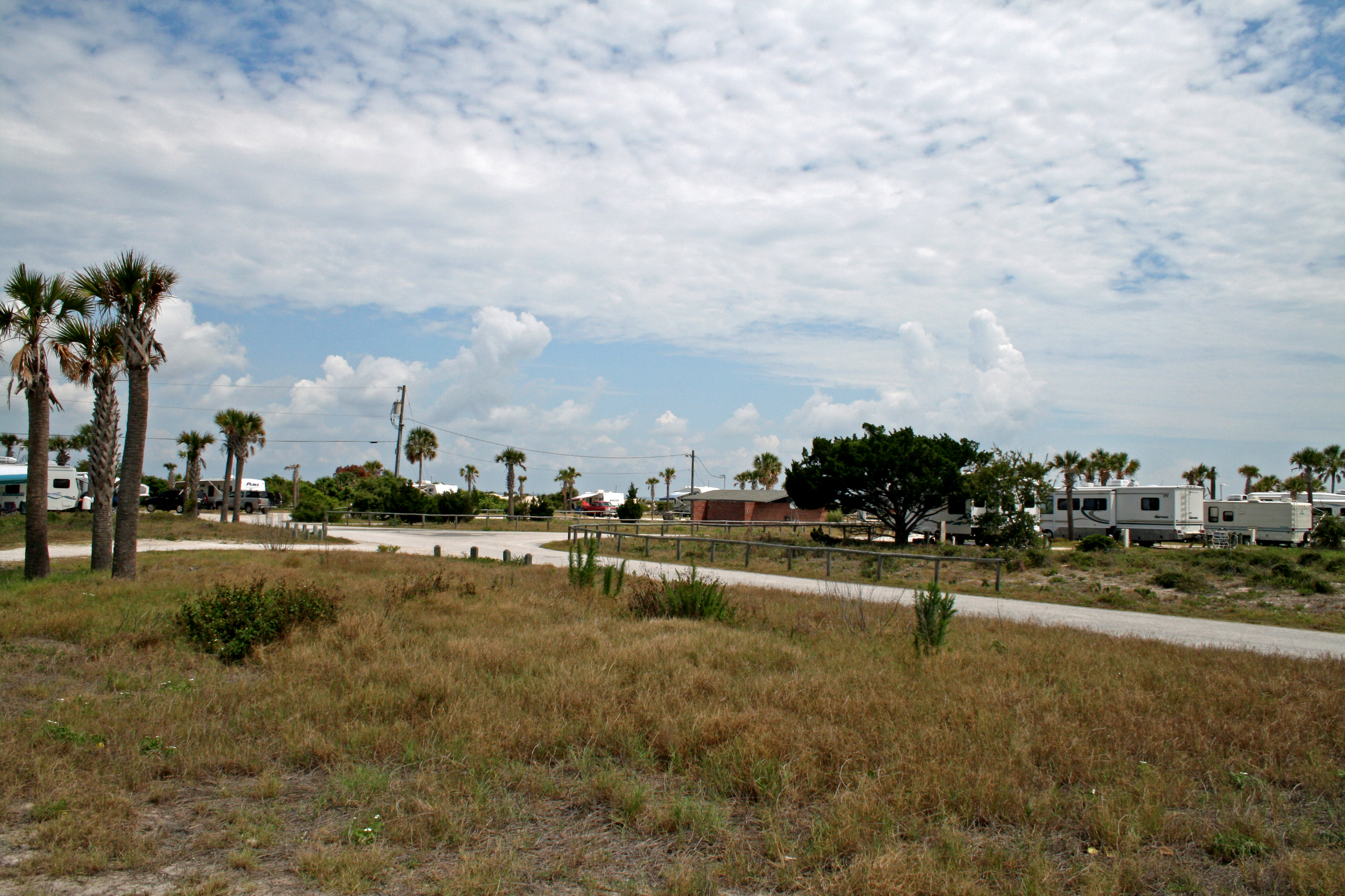 Fort Clinch SP (view of beach camping area)
